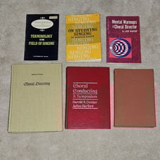 6 VTG Teaching Studying Singing Choir Choral Book Lot Hardcover Paperback