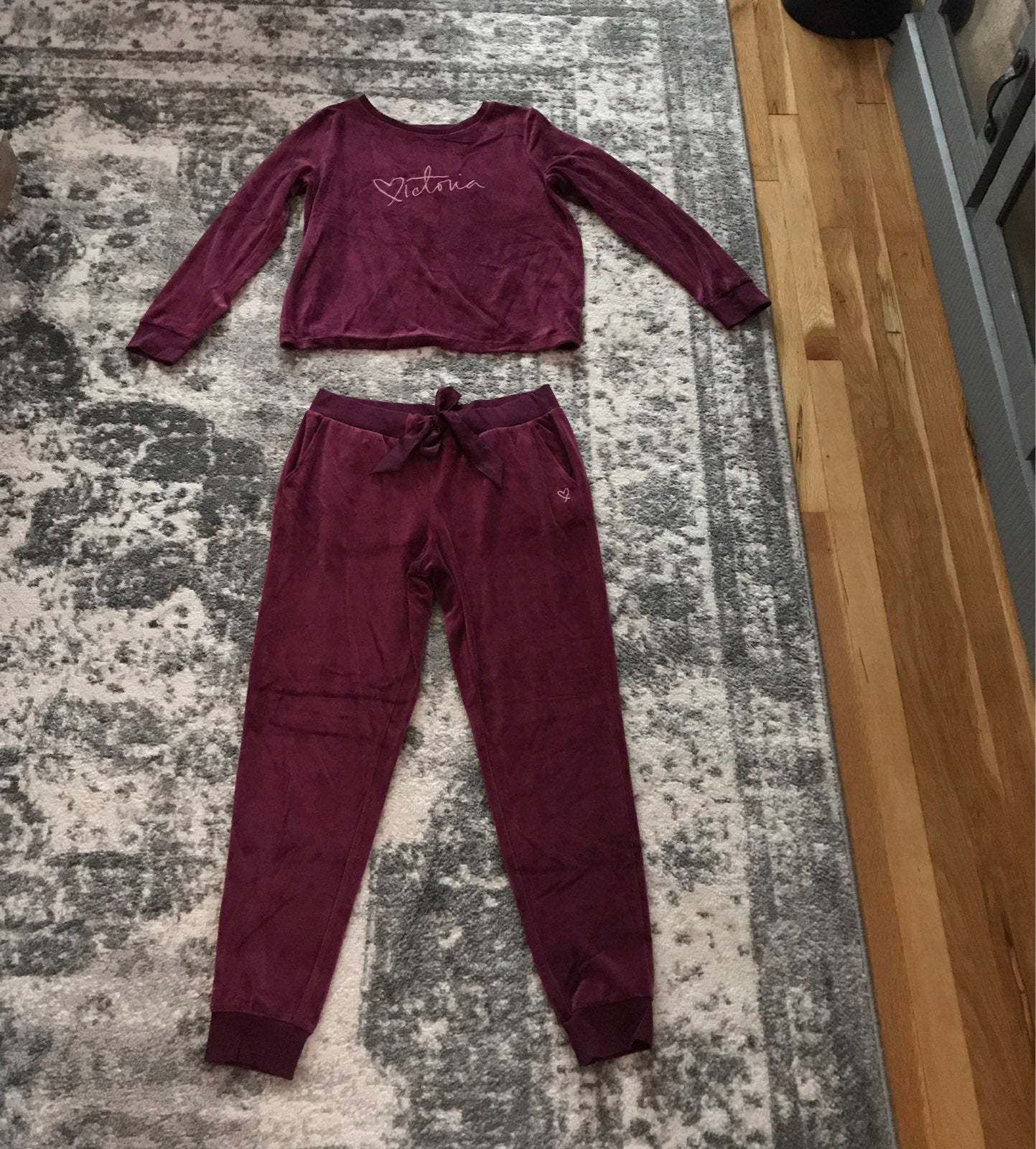 NWOT Victorias Secret Velour Sweat Suit