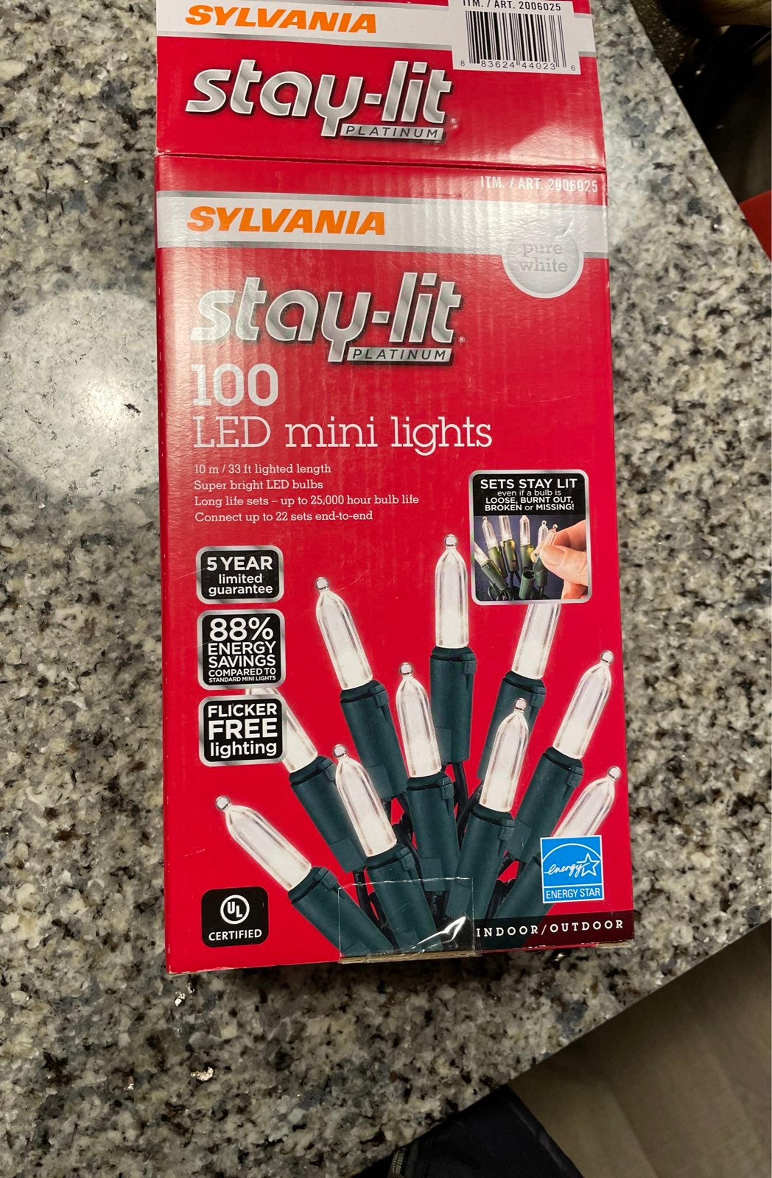 1 box 100 LED mini lights (pure white)