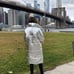 Reversible Metallic Black Puffer Coat