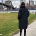 Reversible Metallic Black Puffer Coat