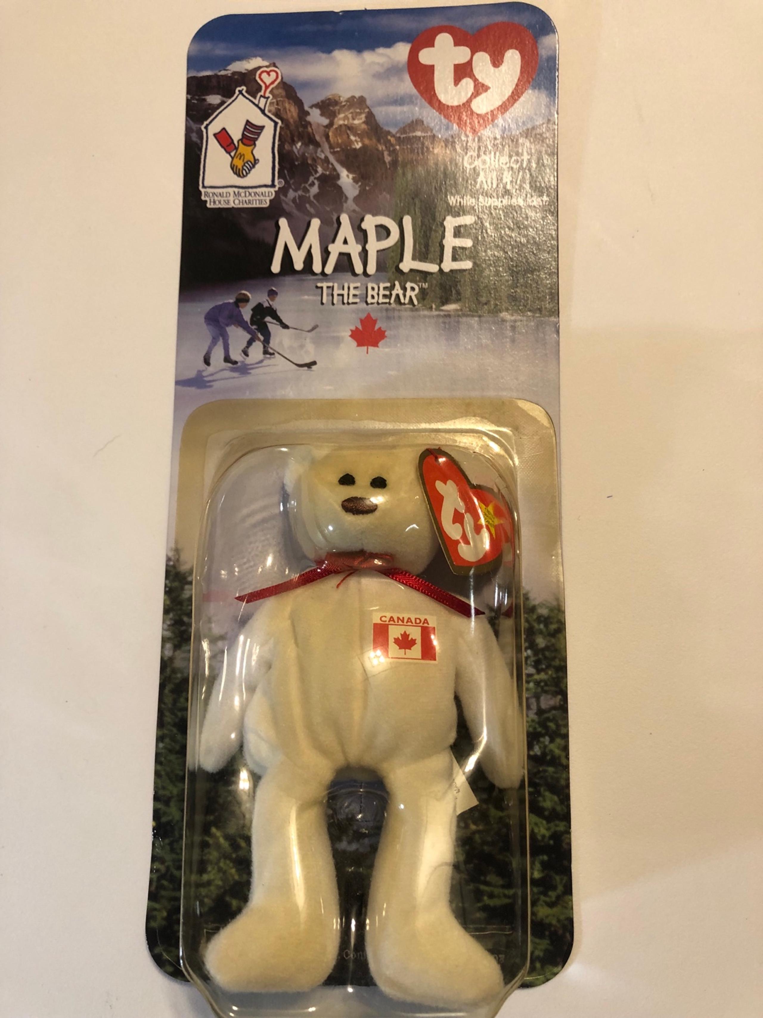 1999 McDonald’s TY Maple the Bear Beanie Baby unopened pkg NEW - VINTAGE