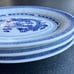 Three Vintage TIENSHAN Rice Grain with 5 Claw Dragon Pattern Blue Oval Platters