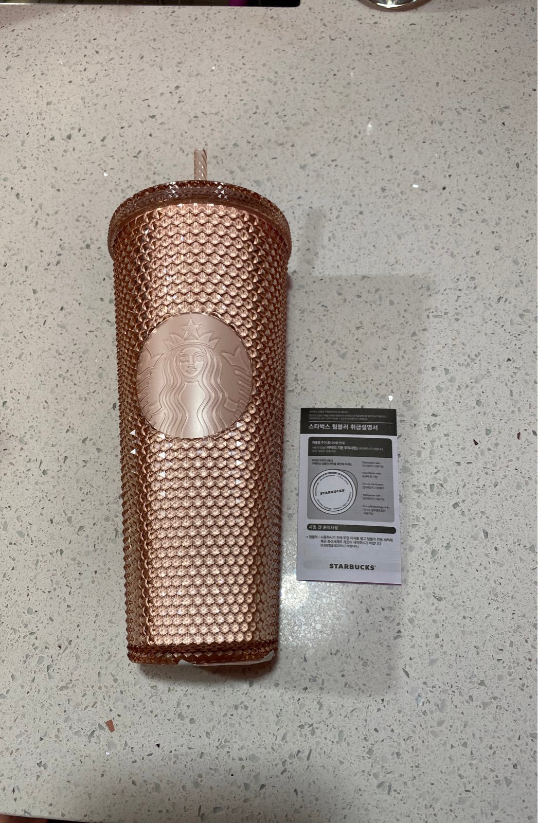 2021 Starbucks Korea Pale Rose Gold Stud