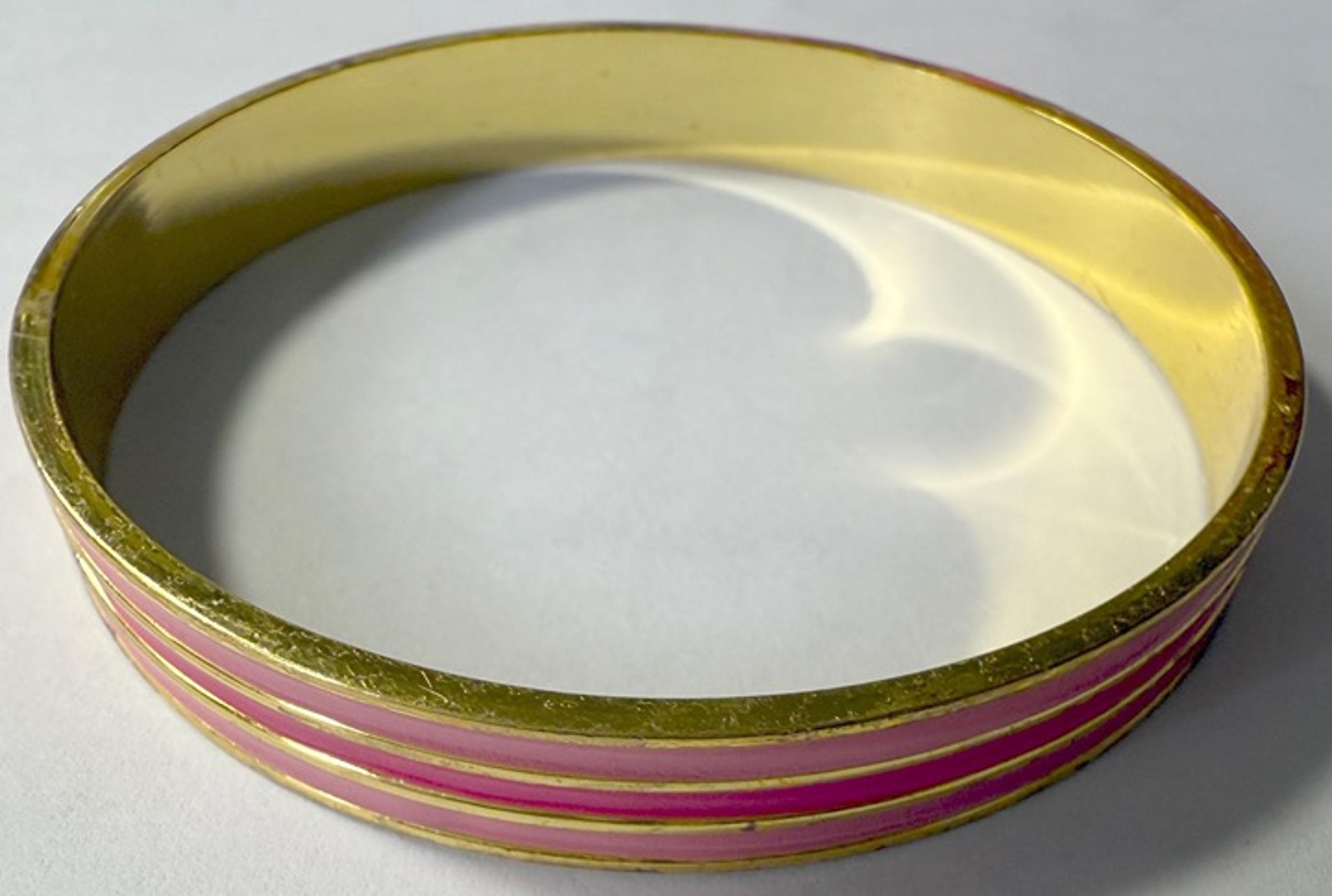 Signed VS pink gold tone bangle bracelet - Victoria's Secret