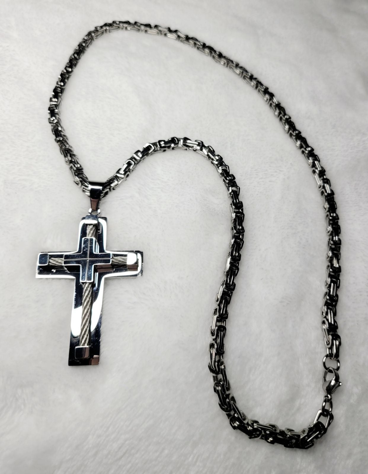 Men's Stainles Steel Cross Necklace