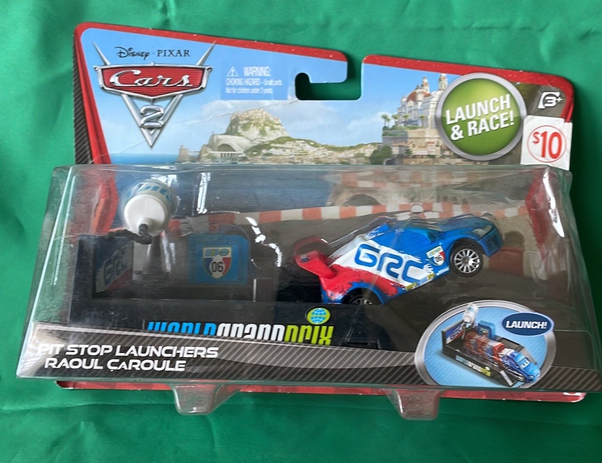 Disney PIXAR Cars 2 Pit Stop Launchers Raoul Caroule