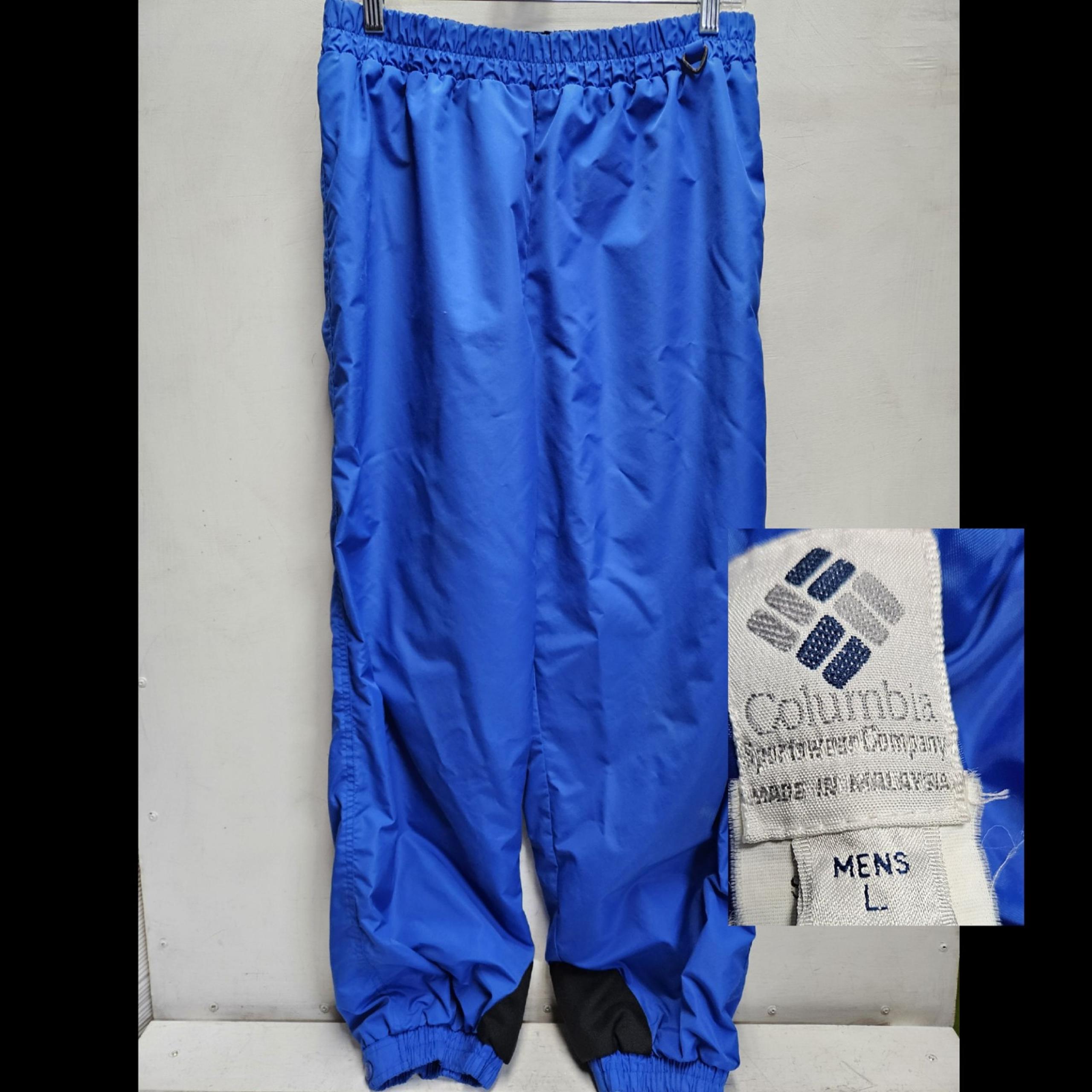 Columbia Sportswear lightweight blue snow pants for skiing snowboard ~ Mens Lg