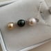 Edison pearl&Tahitian seawater pearl&Golden seawater pearl necklace 18”