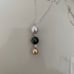 Edison pearl&Tahitian seawater pearl&Golden seawater pearl necklace 18”