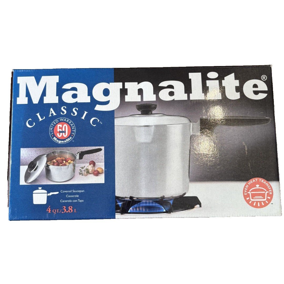 Magnalite Classic 4 Qt Covered Saucepan Vintage NEW IN BOX 50 Year Warranty NIB