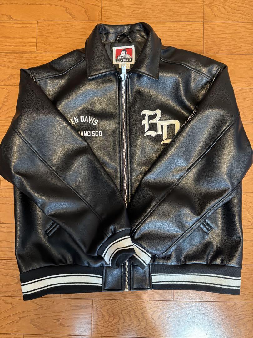 BEN DAVIS Black Varsity Jacket