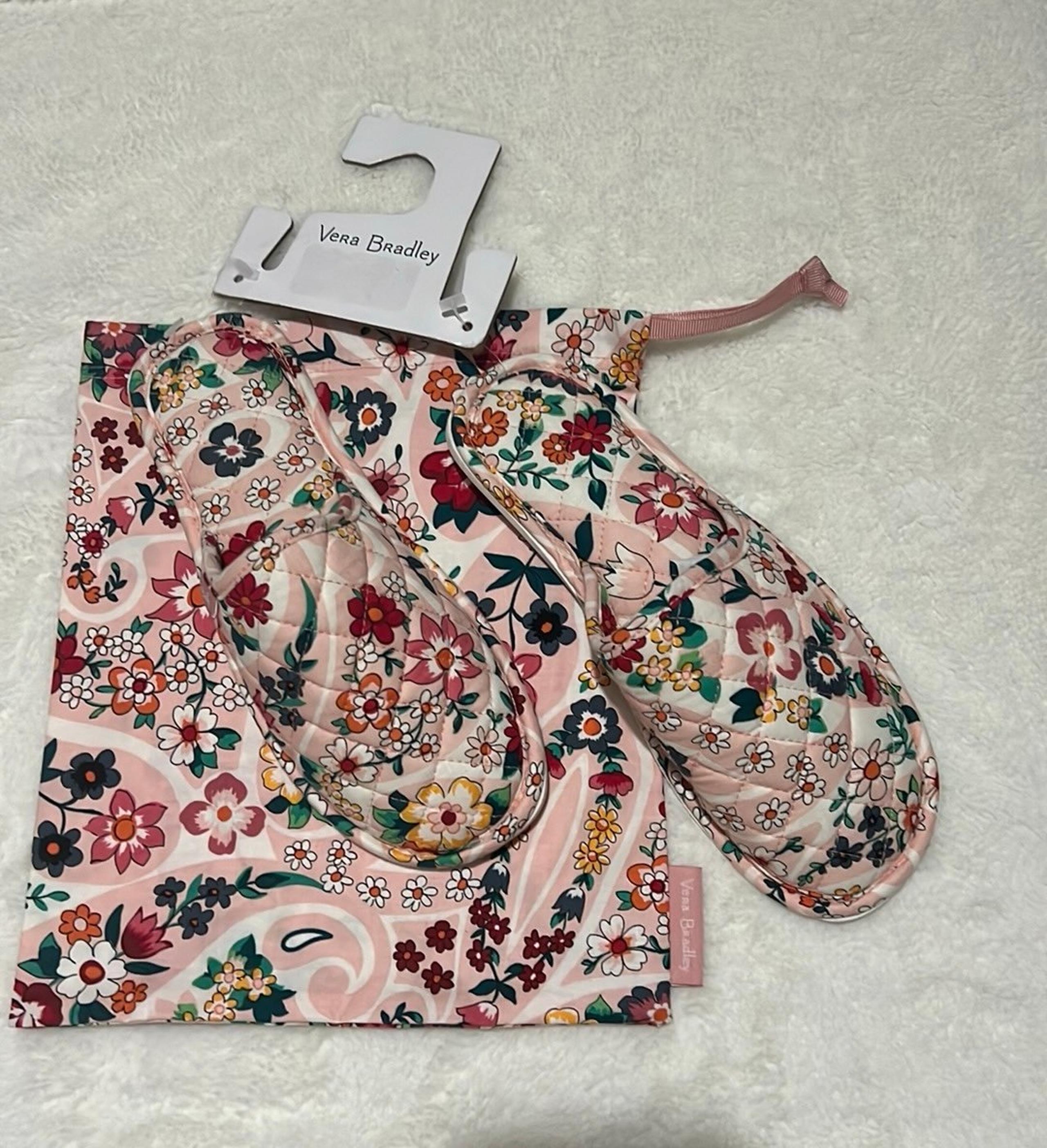 NWT Vera Bradley Floral pink Slippers size S (5/6)