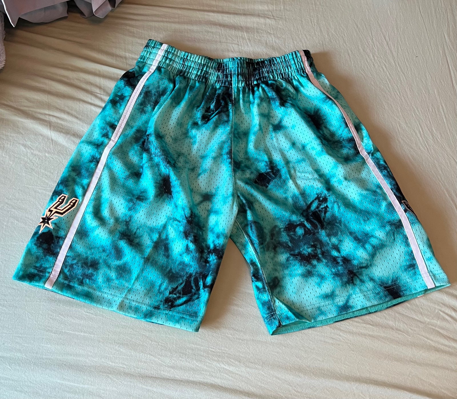 San Antonio Spurs Mitchell & Ness Teal Hardwood Classics Swingman Shorts