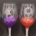 Kustom Made Kiss Logo & Icons Wine Glass