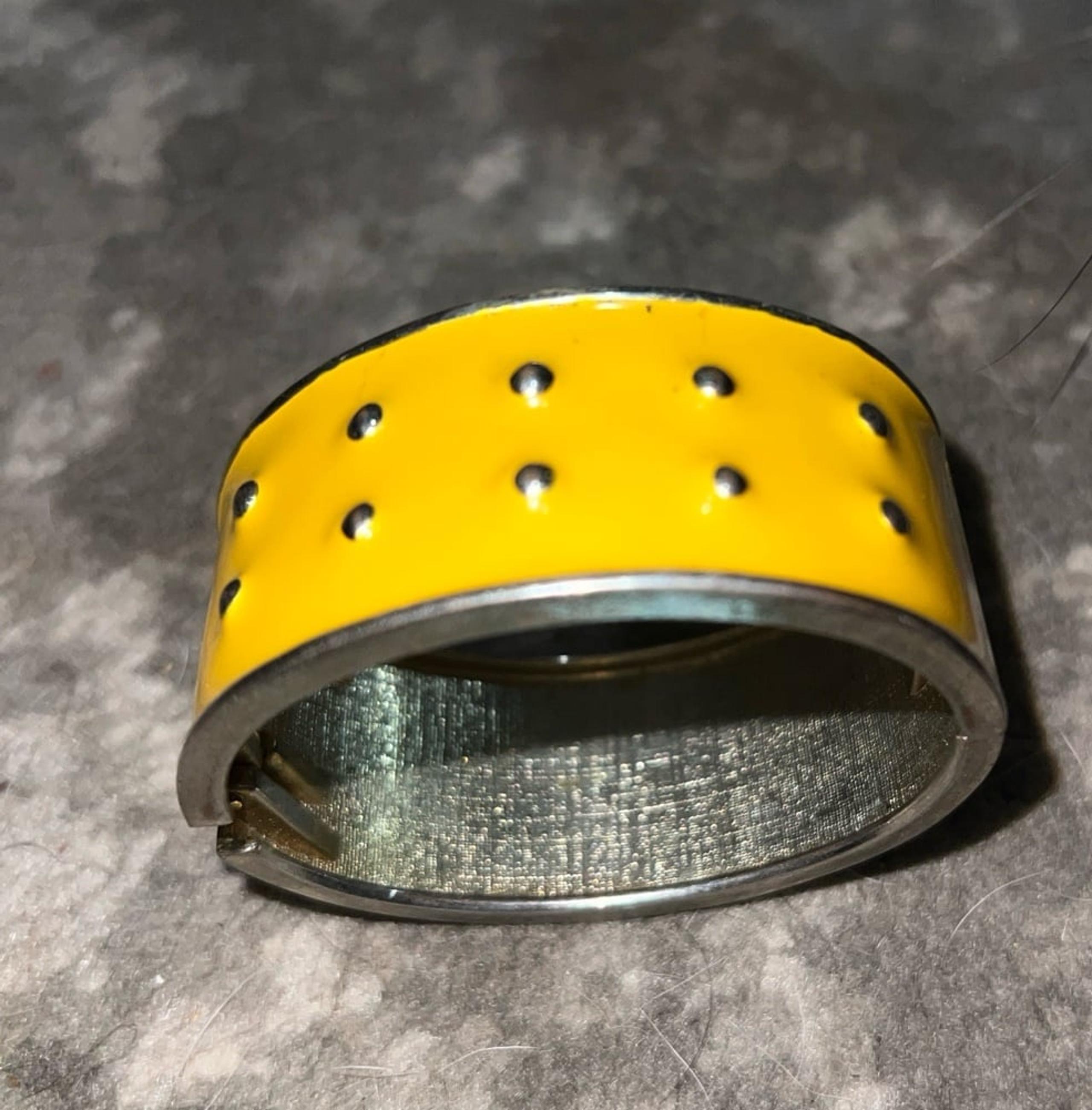 Bracelet- Yellow with studs on one side! Like new! Only wore once