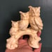A. SANTINI Signed Vintage Owls Figurine Made in Italy 1977 Hand Painted
