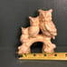 A. SANTINI Signed Vintage Owls Figurine Made in Italy 1977 Hand Painted