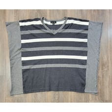 Charlie Paige Striped Sweater Tunic One Size