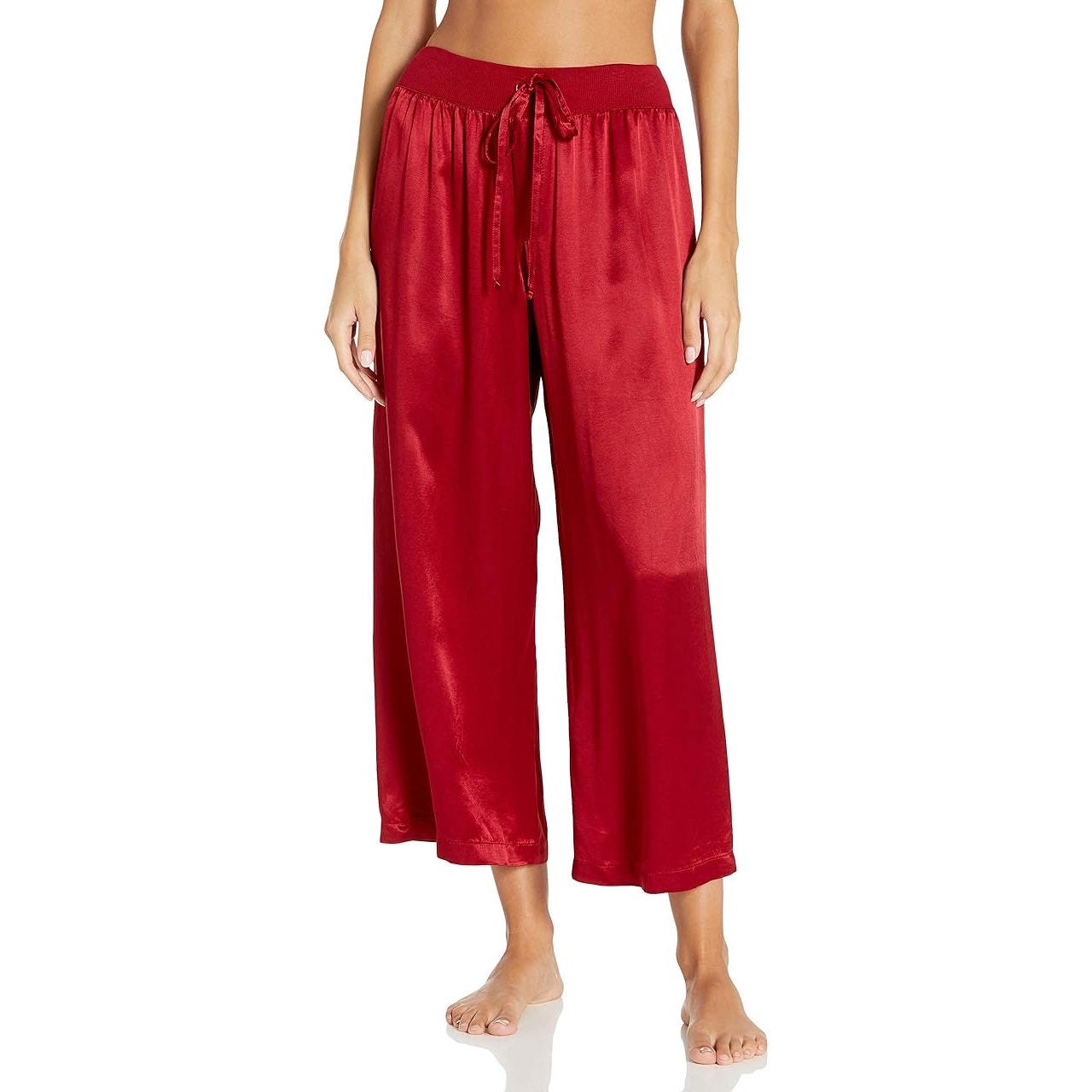 NWT PJ Harlow Women's Jolie Capri Lounging Pants in Red Womens M