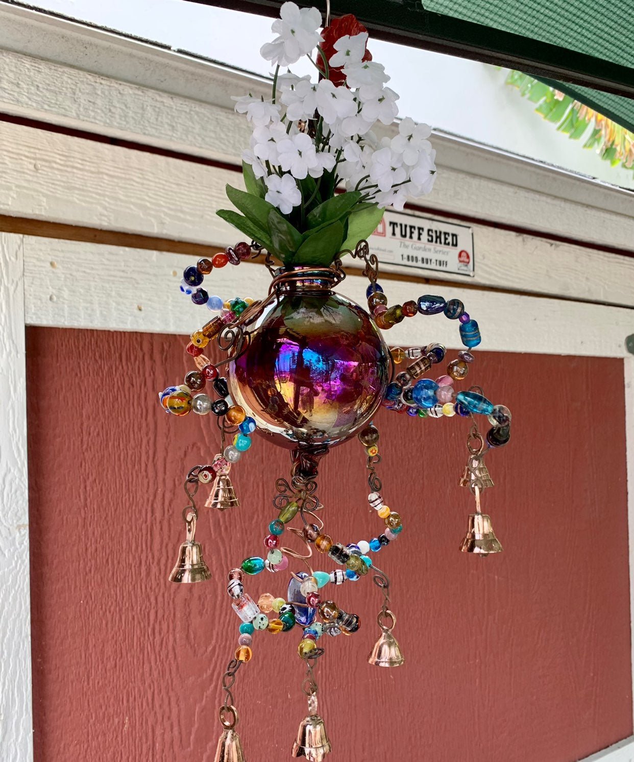 Mystic Rainbow Astral Glass Globe Chandelier Wind Chime Hanging Vase Sun Catcher