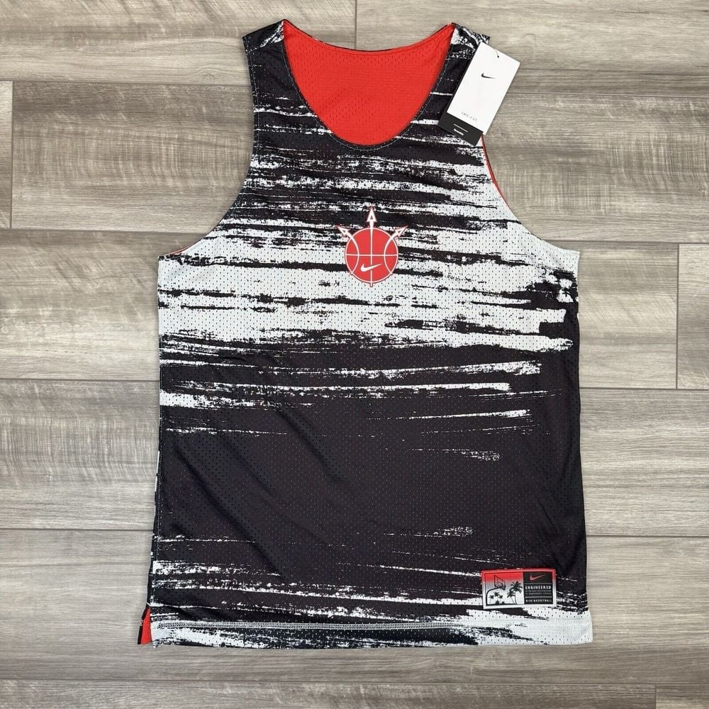 Nike Standard Issue Men Mesh Reversible Basketball Jersey Small DV9606-010 NWT
