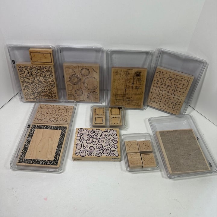 Stampin Up, Wood Rubber Stamps Phrases Sayings Words Card Making Huge Lot