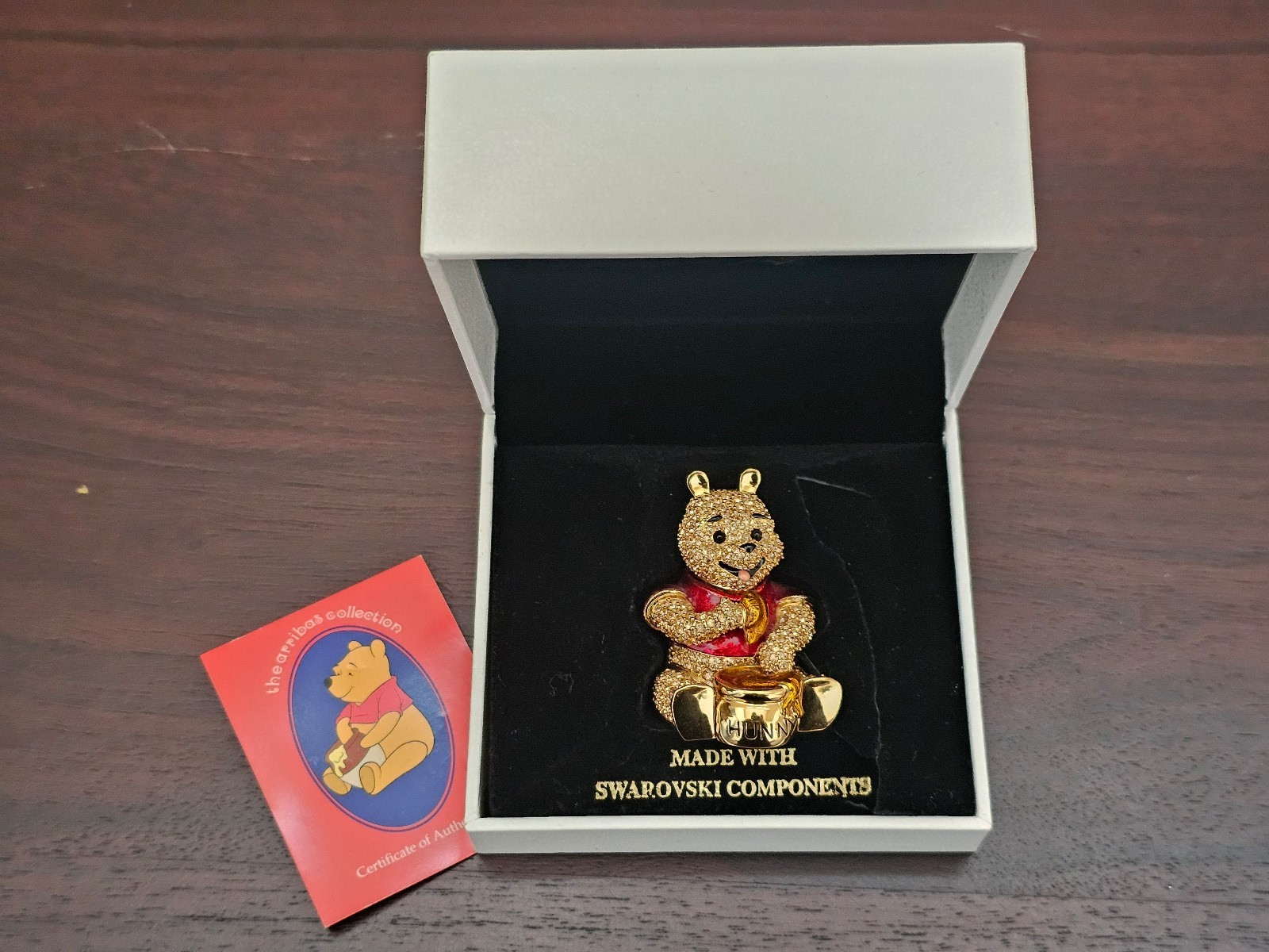 New Disney Arribas Brothers Winnie the Pooh Swarovski Crystal Figurine w/Box COA