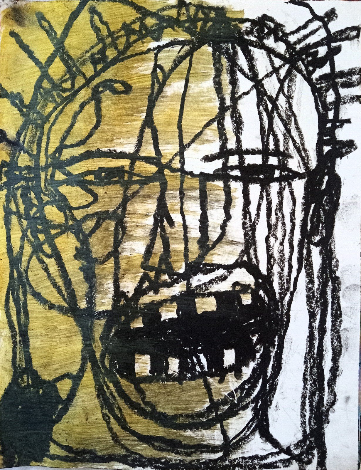11 x8 Acrylic paint & oil sticks on paper