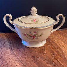 Antique Noritake Sugar Bowl Elegant Gold trim & 7.5 B & B plate. Rare find