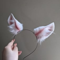 Fur bunny ears cosplay