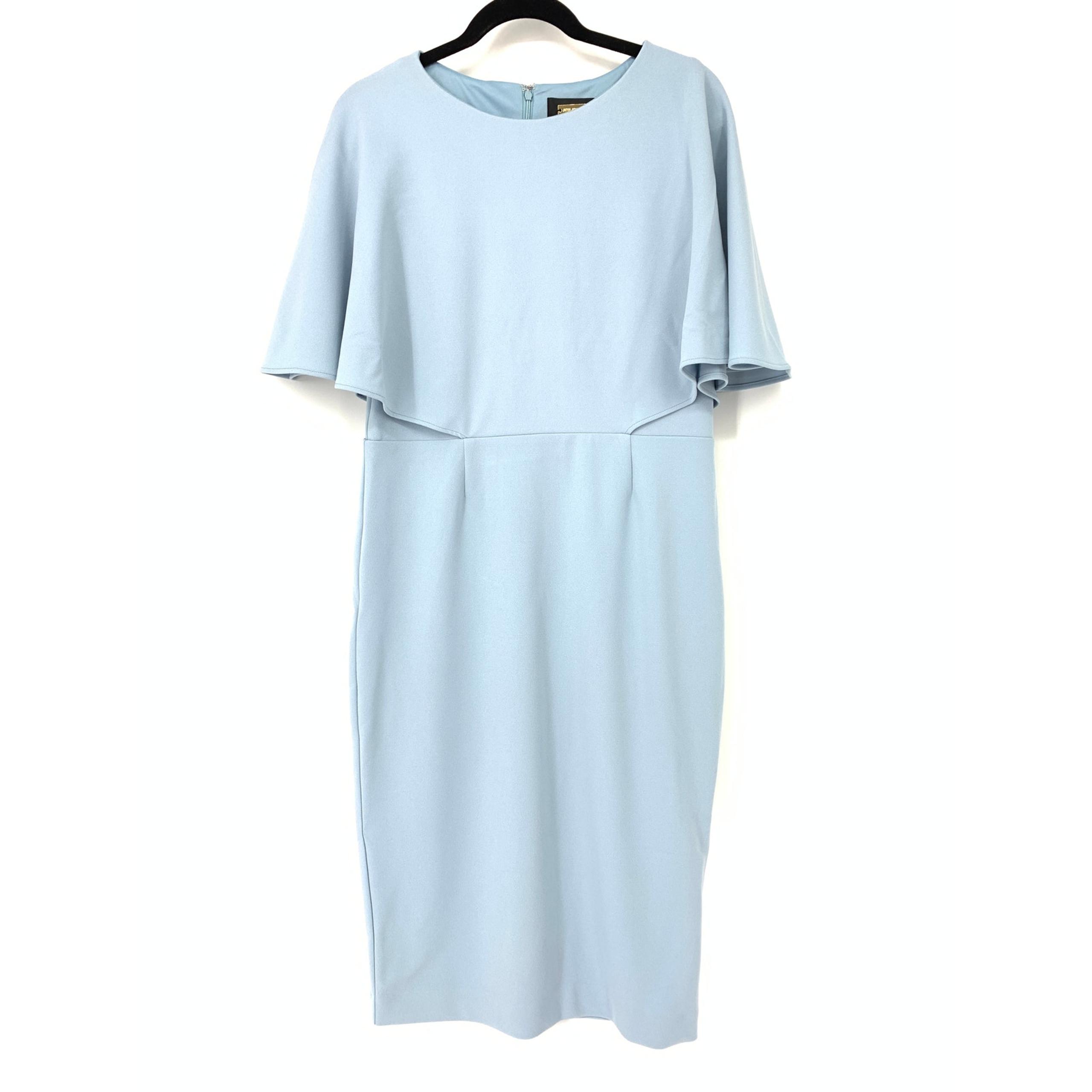 Alexia Admor Women's Size Large Riley Midi Sheath Dress Halogen Blue NWT