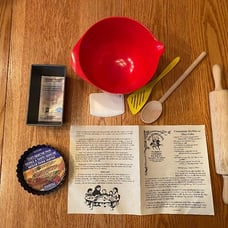 King Arthur Flour 7 Piece Kids Baking Set Bowl, Rolling Pin, Scraper, Pans Tools