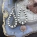 Native American Sterling 5-7 mm Navajo Pearl Beads with CZ Dangle Hoop Earrings
