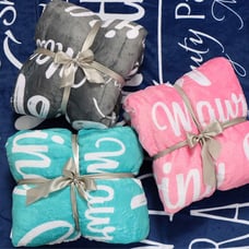 The Kallees Grandmother Pink Sherpa Throw Blanket