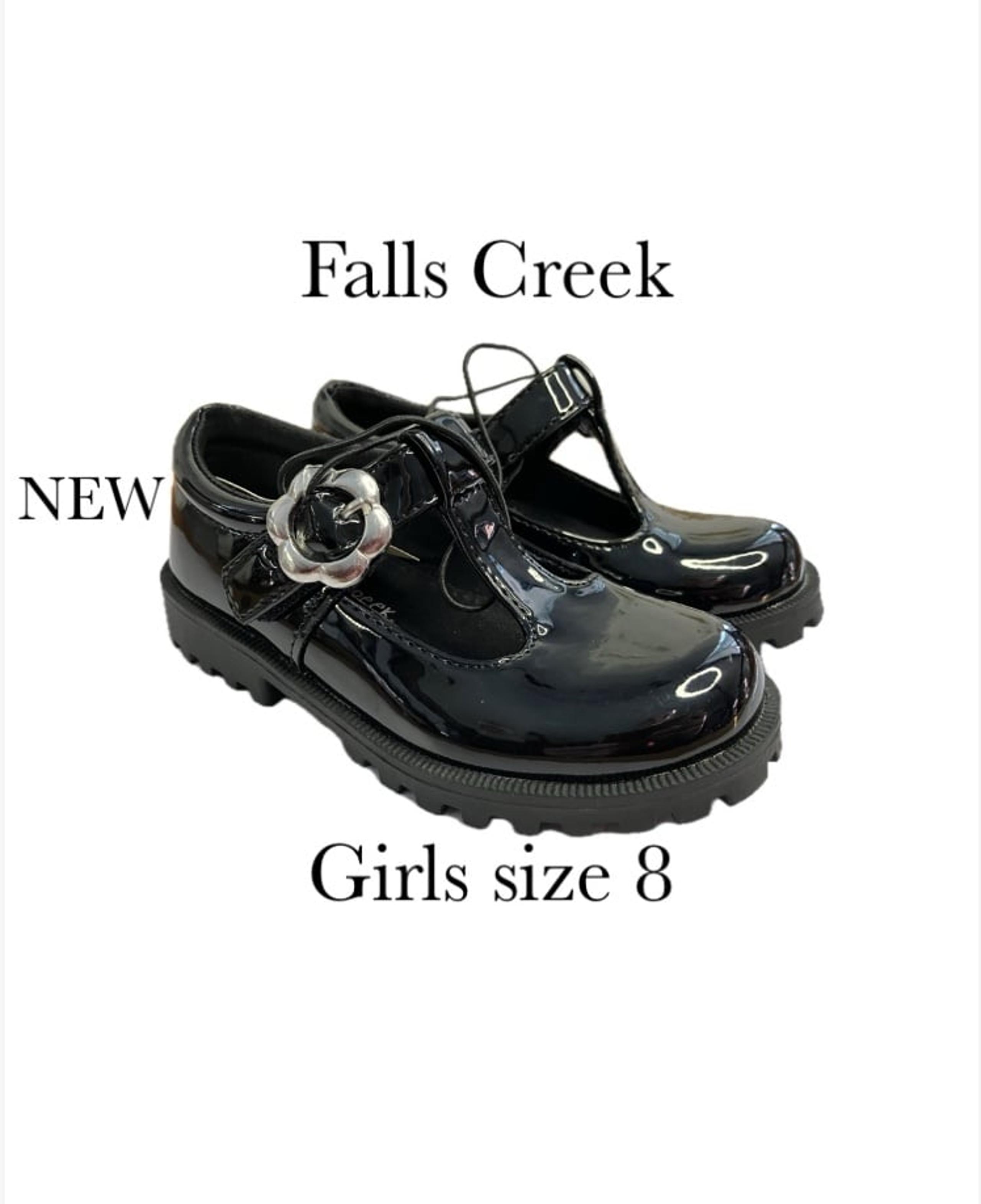 NEW Girls Chunky Mary Jane Fashion Dressup Dance Shoes Flower Size 8 Falls Creek