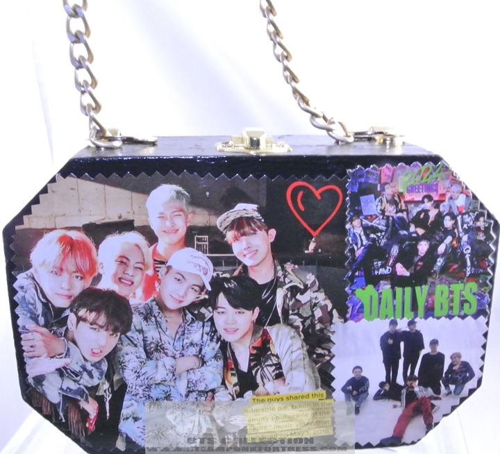 BTS GROUP CIGAR BOX PURSE OCTOGON FIRE 2ND MUSTER AND PEACE SHIRTS JUNGKOOK V JI