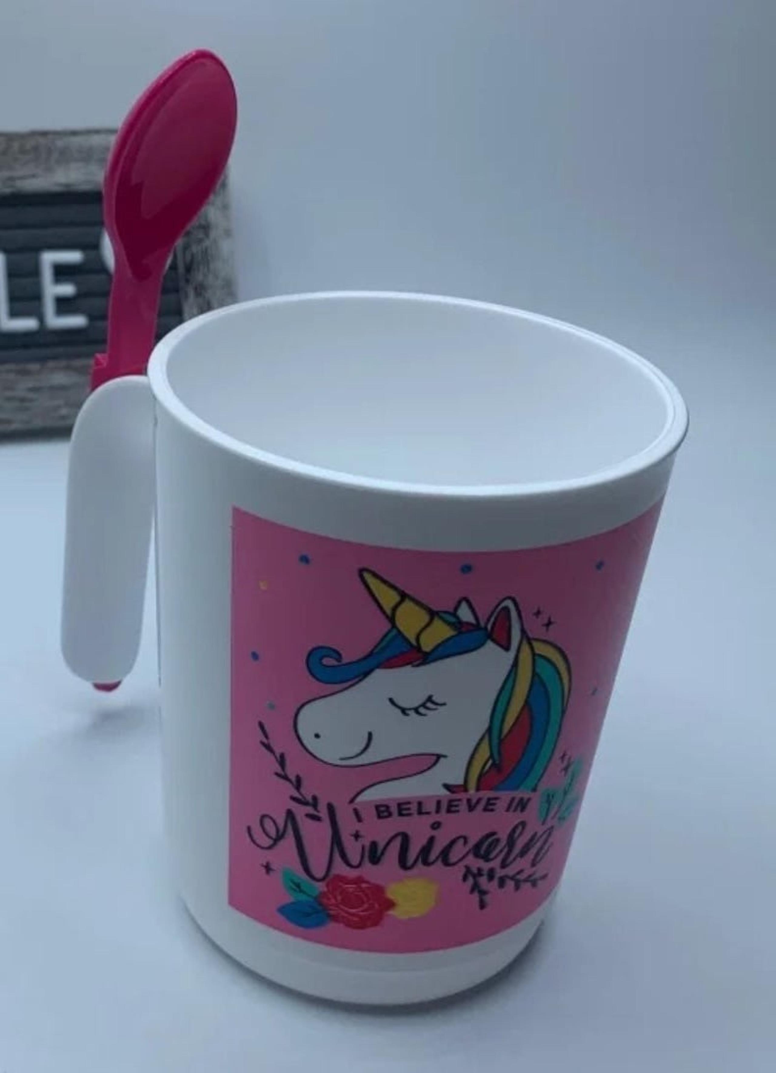 Tupperware Ilumina Freestyle Unicorn Mug w/Spoon