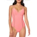 Jessica Simpson Swimwear One-piece Cutout Braided Jacquard Bathing Suit Pink S
