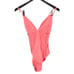 Jessica Simpson Swimwear One-piece Cutout Braided Jacquard Bathing Suit Pink S