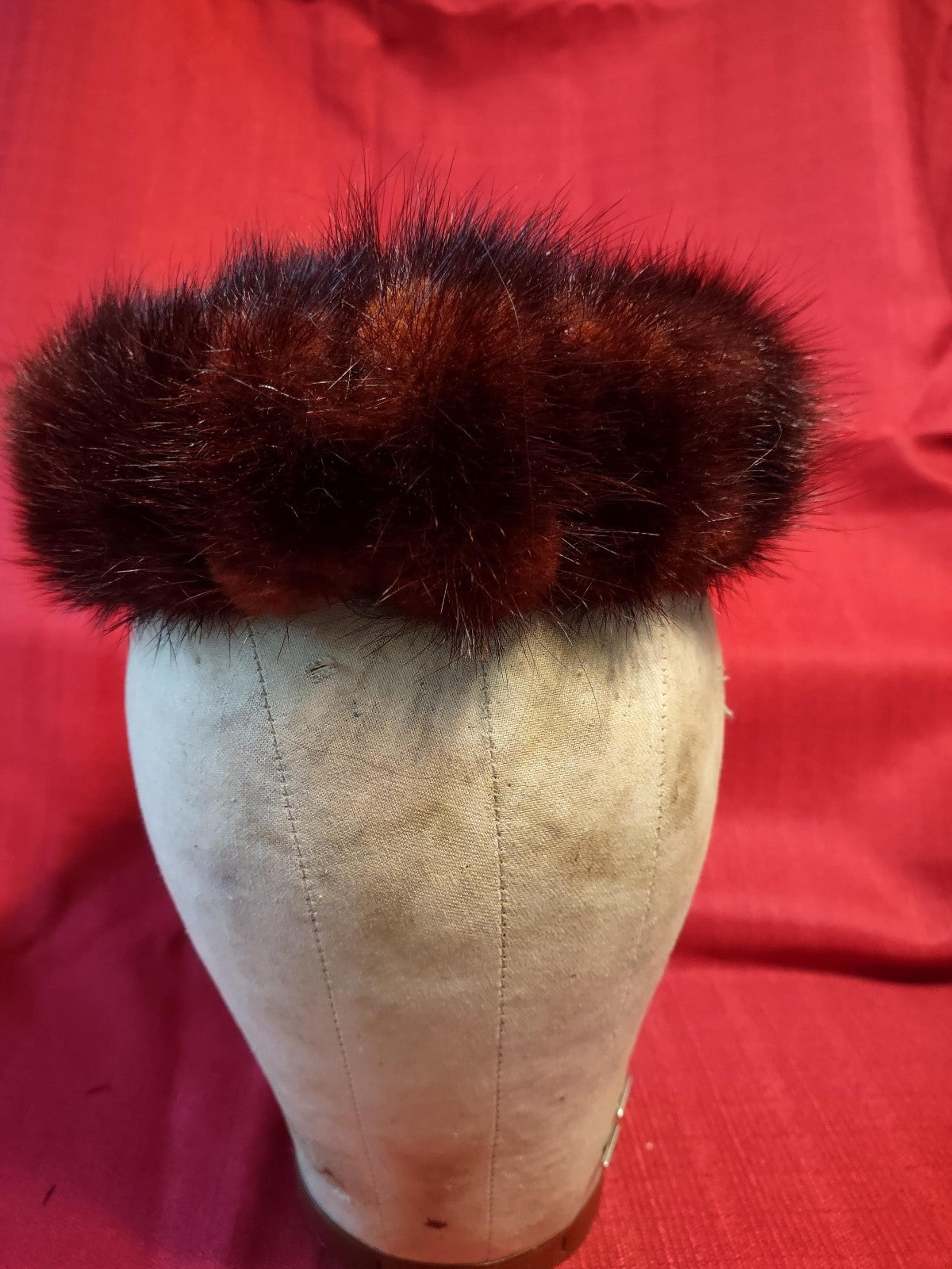 Vintage Fur Flapper Hat