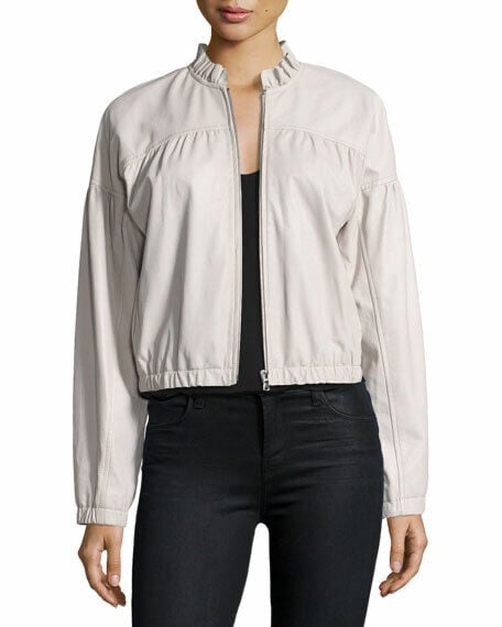 Rebecca taylor leather bomber jacket clearance
