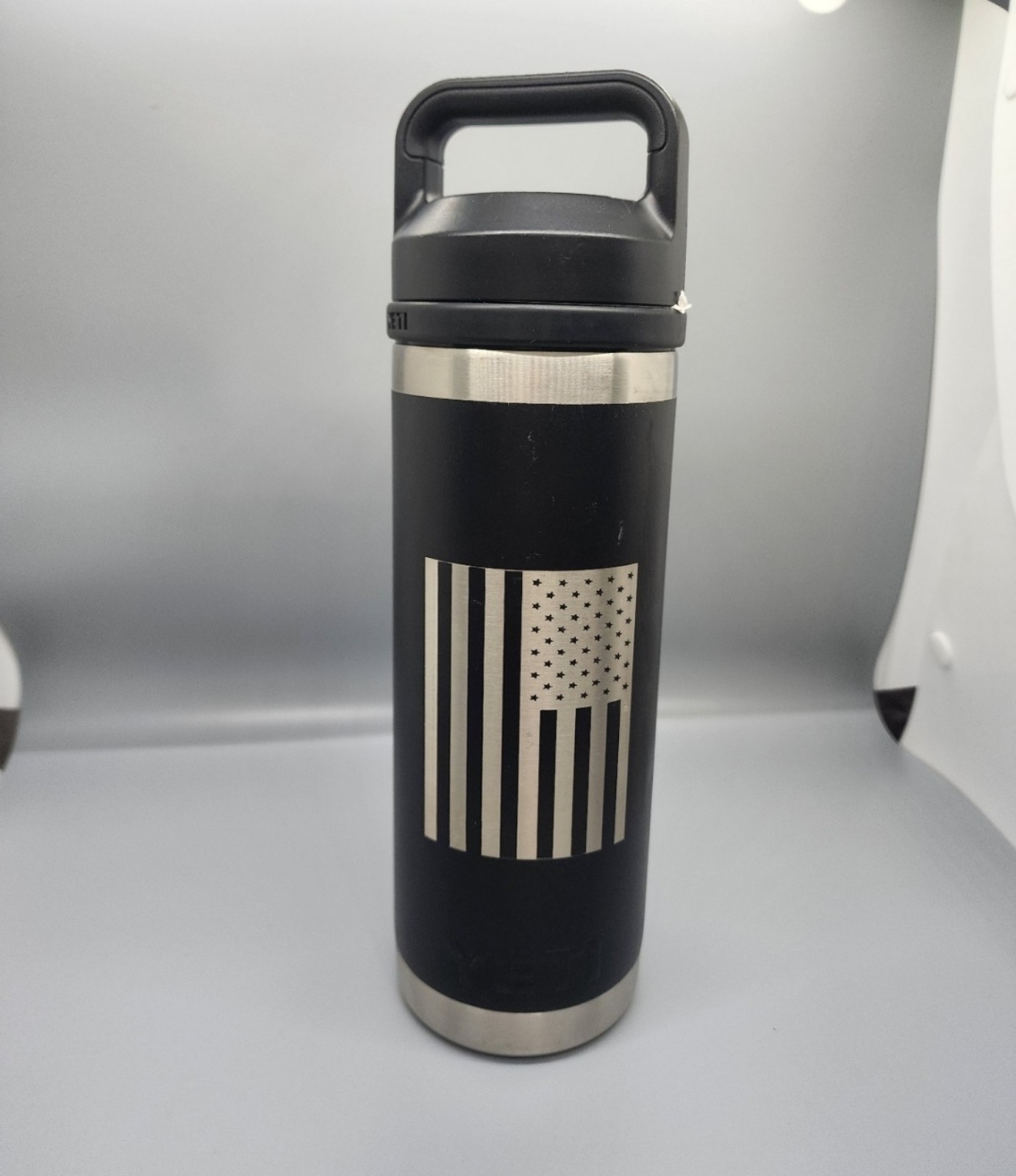 Laser engraved Yeti rambler 18oz.