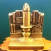 1930s Vintage Retro Bronze Candle Flame of Knowledge Library Bookend 5 x4.25