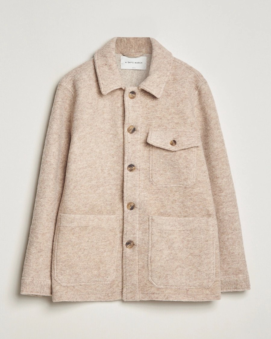 A Day’s March Chaumont Heavy Wool Jacket Sand Men’s Size L