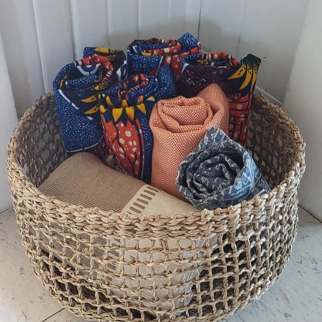 Medium Round Storage Basket | Handwoven Natural Basket
