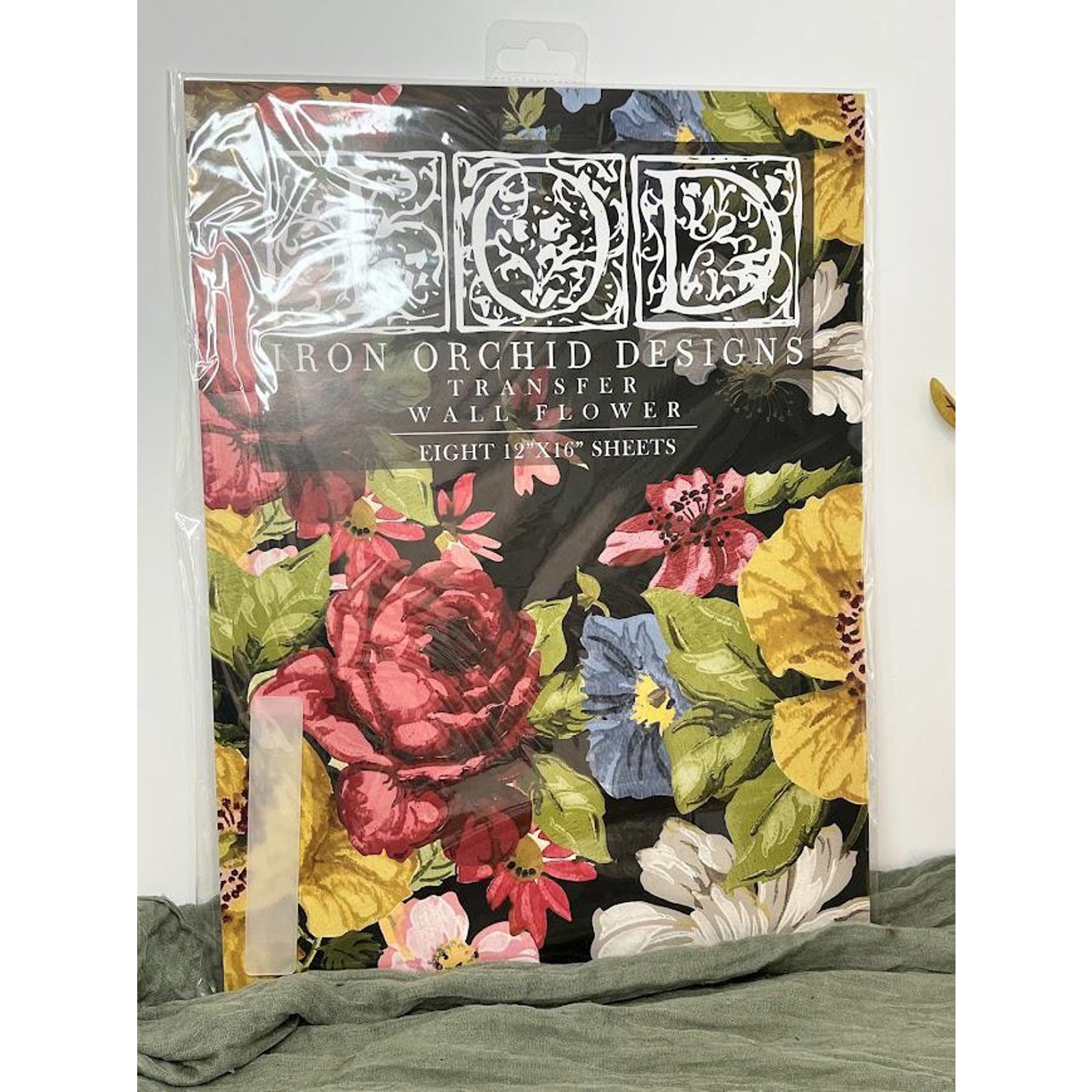 WALL FLOWER - IOD Transfer Pad - Eight 12 x16 Sheets - Brand New