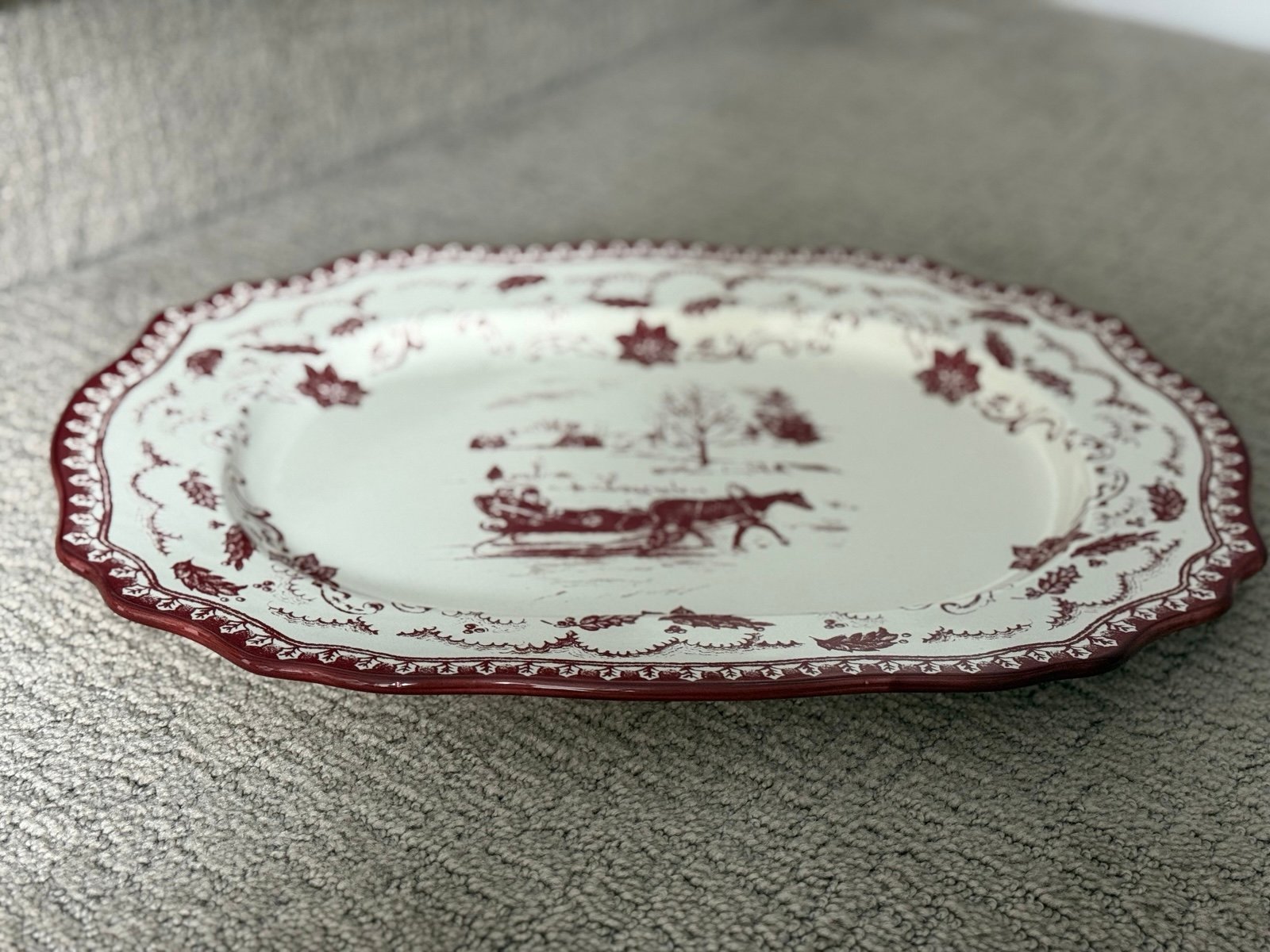 Stoneware Oval Serving Platter - Threshold designed with Studio McGee
