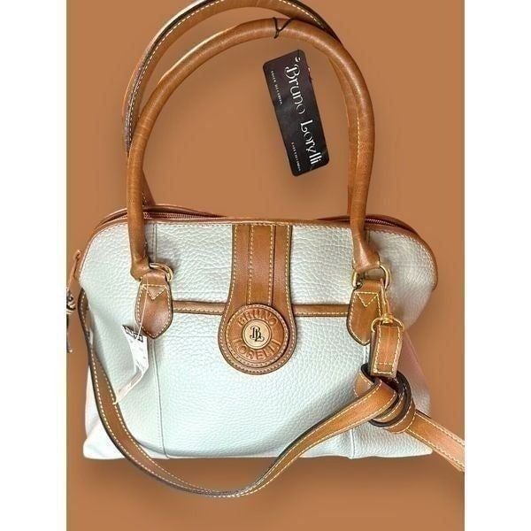 Vintage Bruno Lorelli Purse High End Pebble Leather Handbag NWT Mervyns