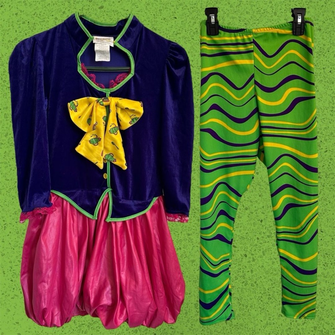 Junior Girls Multi Color Mad Hatter Costume by California Costume Size Med 7-9